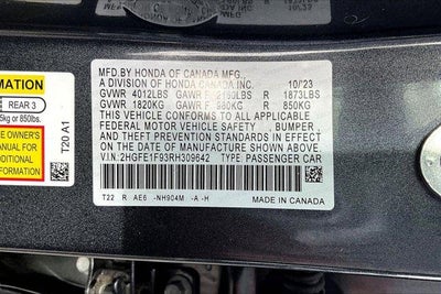 2024 Honda Civic Sedan Touring