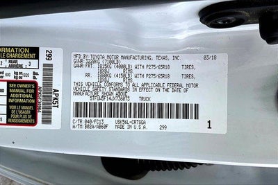 2018 Toyota Tundra SR5 5.7L V8