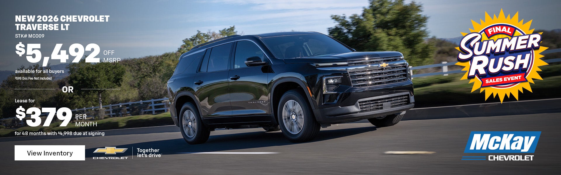 New 2026 Chevy Traverse LT