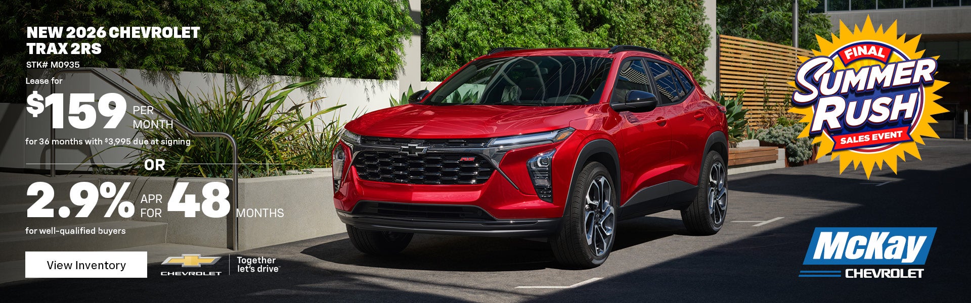 New 2026 Chevy Trax 2RS