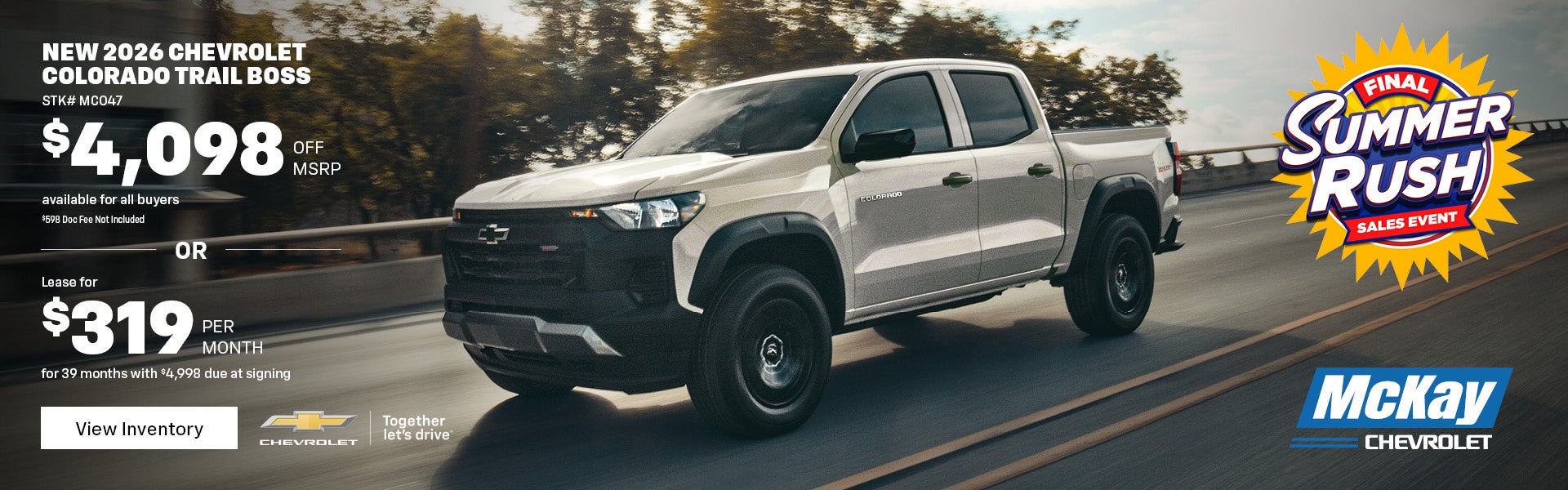New 2026 Chevy Colorado Trail Boss