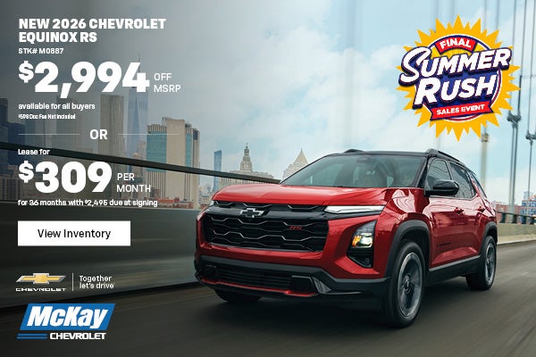 Save on New 2026 Chevy Equinox RS