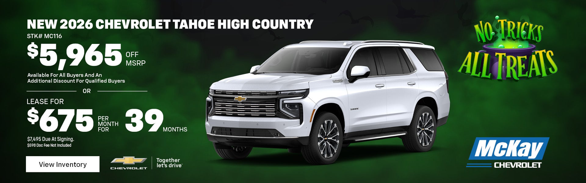 New 2026 Chevy Tahoe High Country